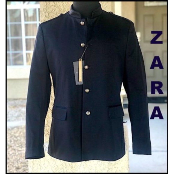 zara military jacket mens